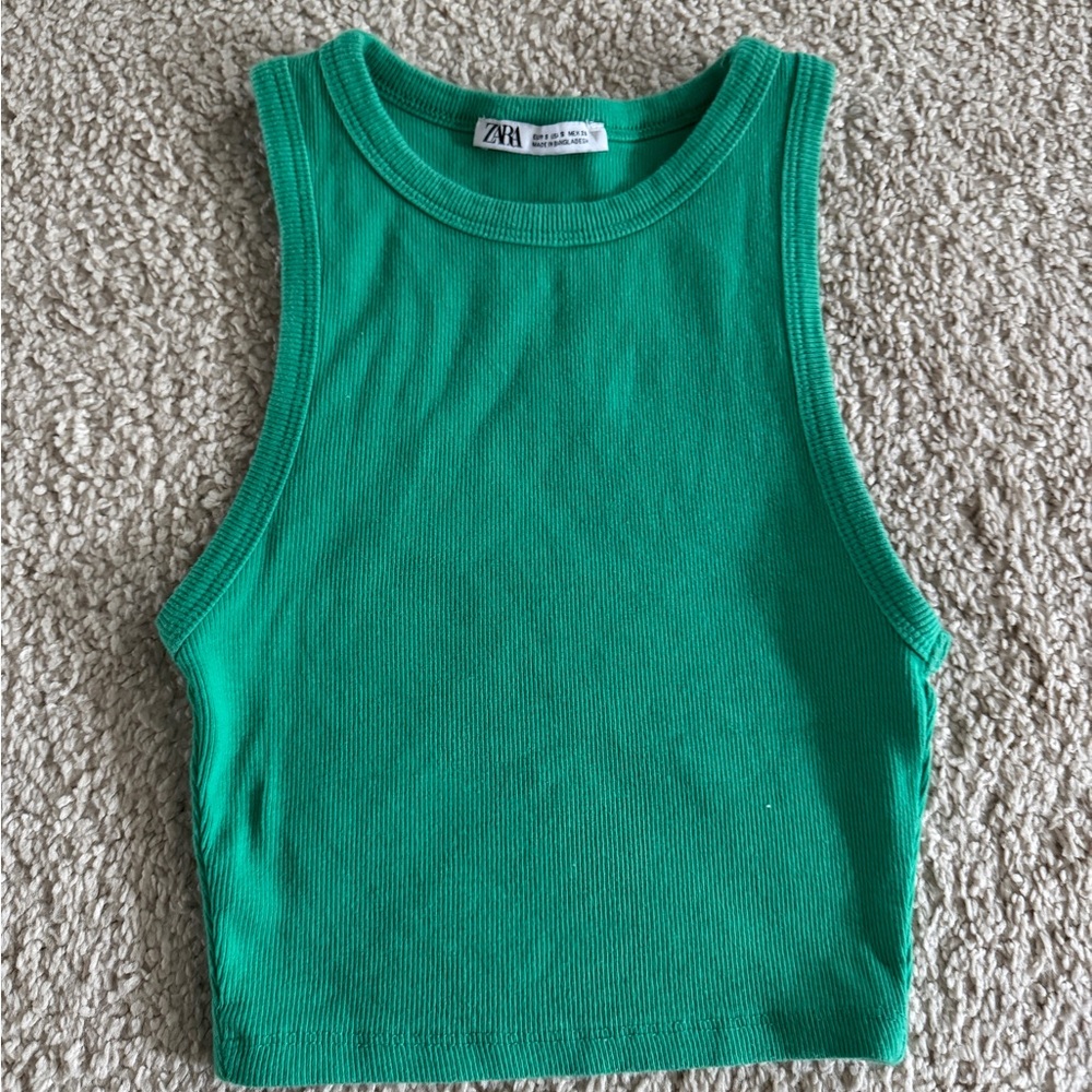 Zara Womens Green Tank Top